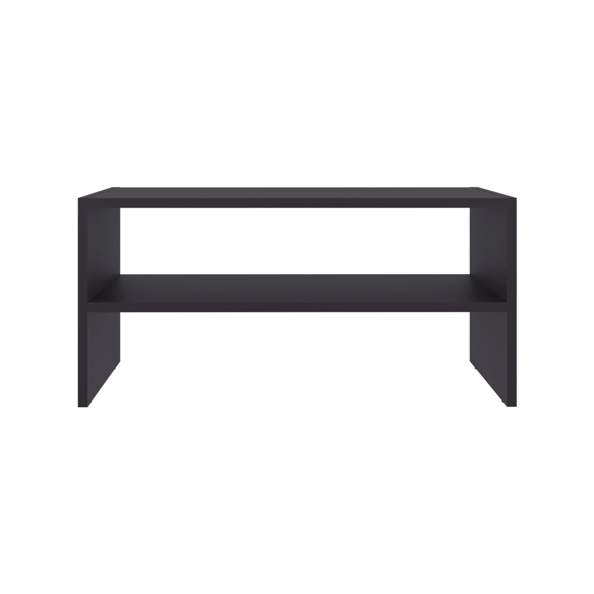 Black Particle Board Shoe Rack with Open Shelves for Entryway Storage for Living Room