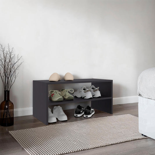 Silpa Small Shoe Rack with Three Open Shelves, Compact Modern Shoe Organizer for Entryway or Closet, 23.6 Wide