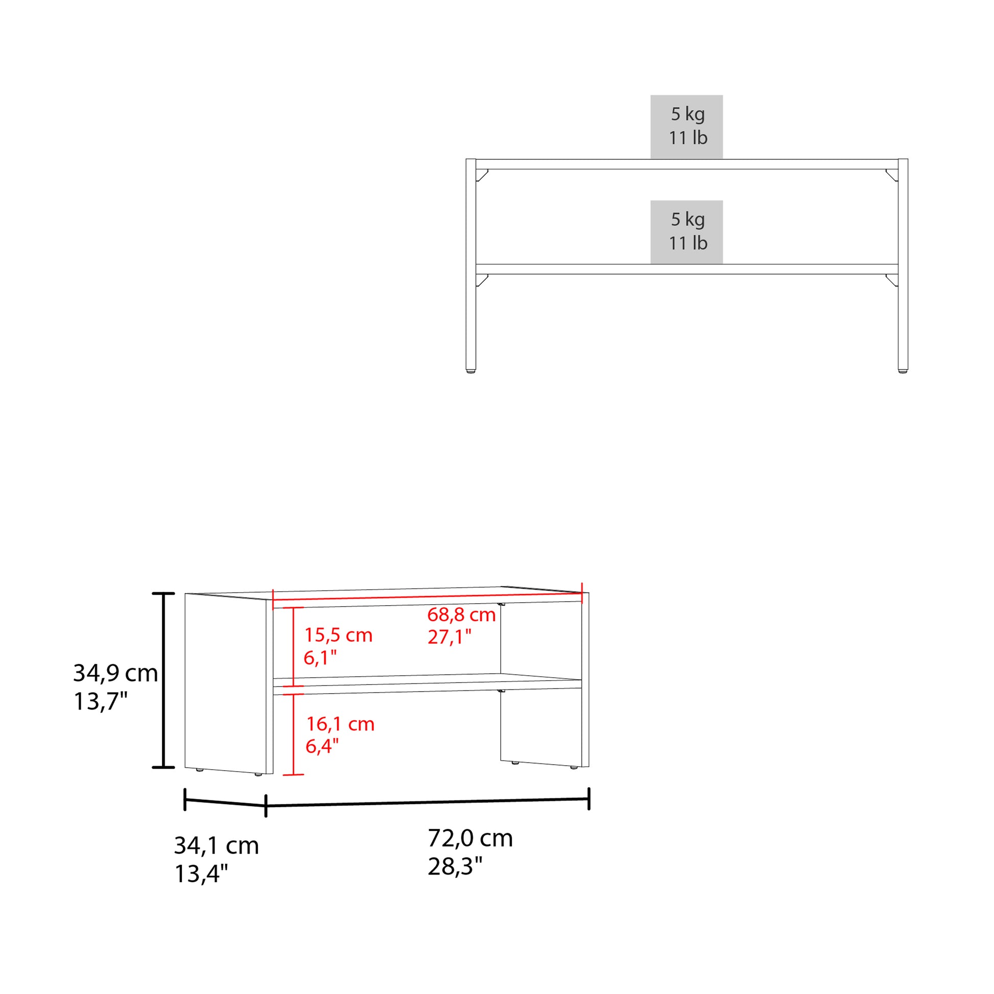 Silpa Small Shoe Rack - Grey, Compact Display Shelf for Living Room