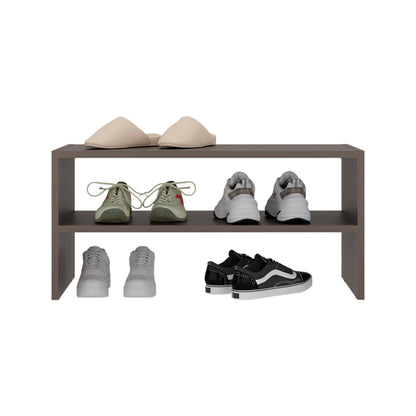 Silpa Small Shoe Rack - Grey, Compact Display Shelf for Living Room