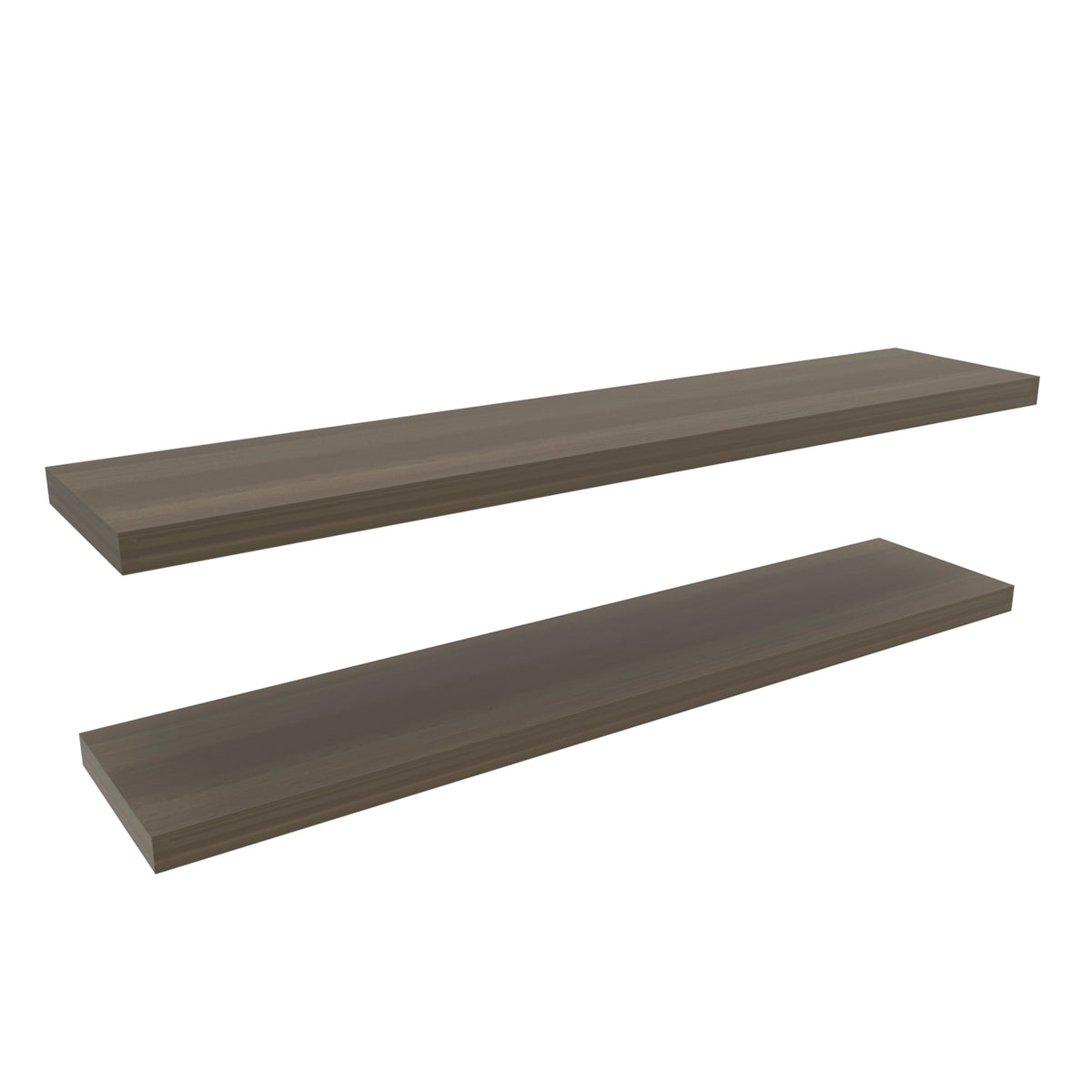 Gray Floating Shelves Set of 2 - 47" Wide for Living Room