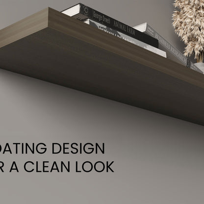 Gray Floating Shelves Set of 2 - 47" Wide for Living Room