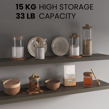 Gray Floating Shelves Set of 2 - 47" Wide for Living Room