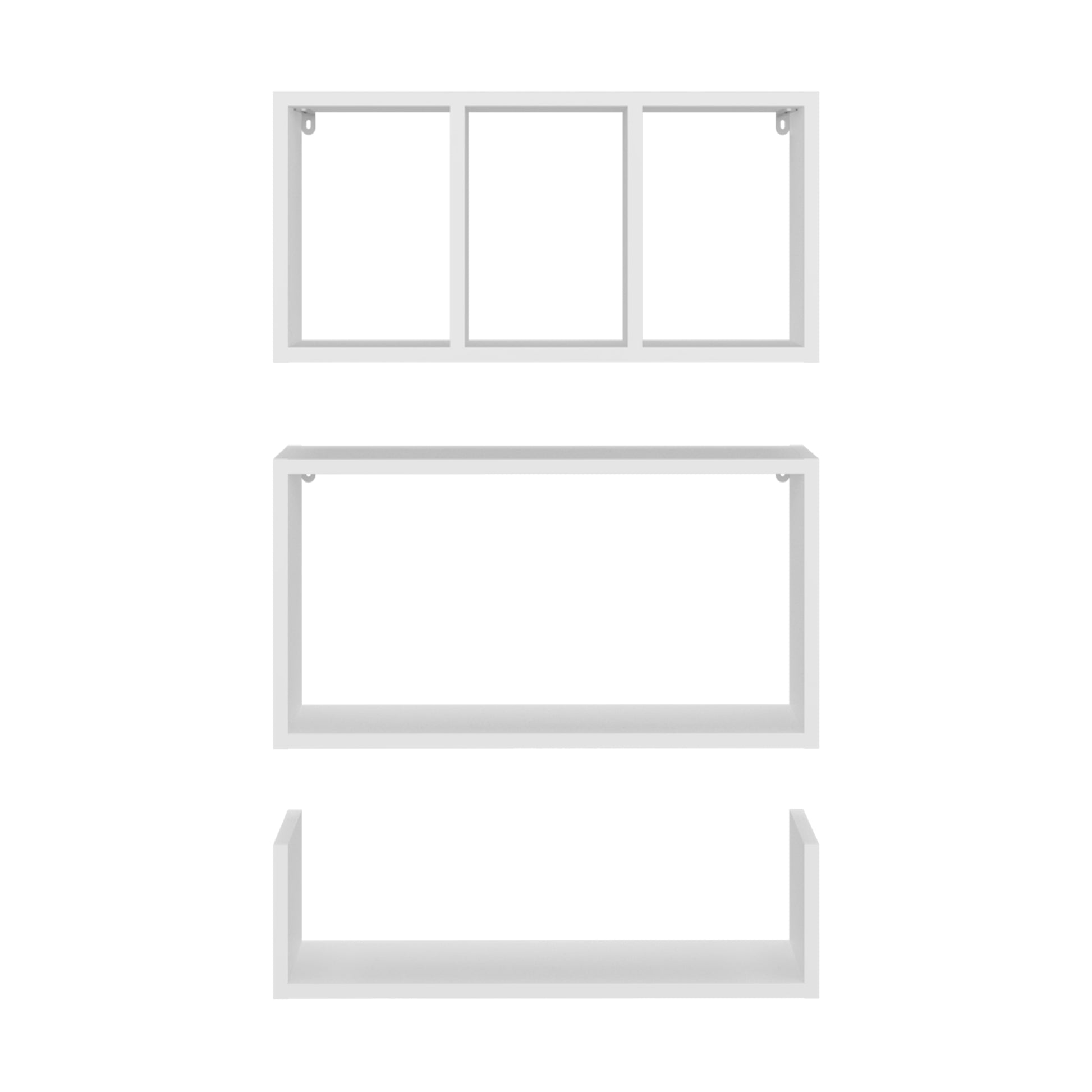 Trego Wall Shelves Set of 3, Modern Floating Shelves for Home Storage and Decoration of Living Rooms, Studios, Office or Bedroom