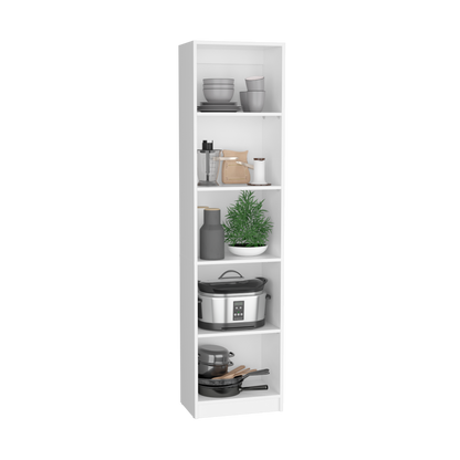 White 91" Wide Office Bookcase with 17 Shelves