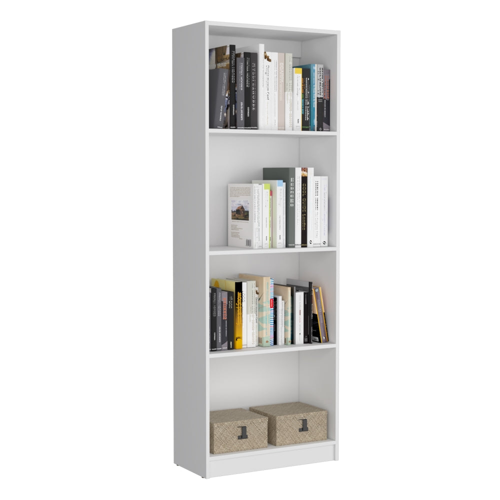 White 91" Wide Office Bookcase with 17 Shelves