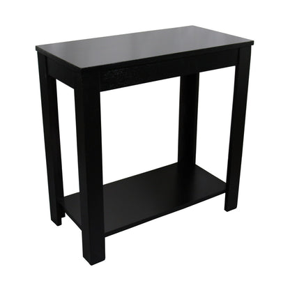 24" Tall Wooden End Table with Black finish
