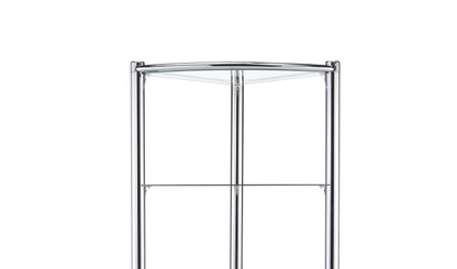 Silver Corner Display Shelf - 5 Shelves