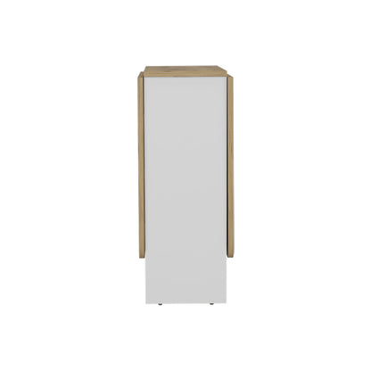 Folding Dining Table Evart, Living Room, White / Macadamia