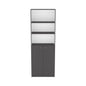 Bookcase Dual-Door Benzoni, Office, Matt Gray / White
