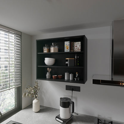 Meeker Wall Cabinet, Kitchen, Black