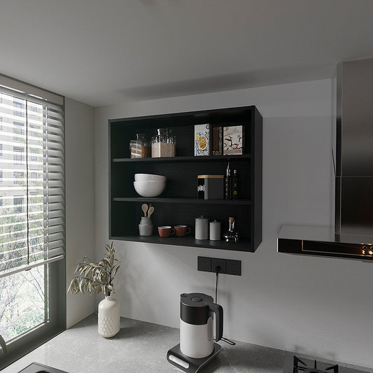 Meeker Wall Cabinet, Kitchen, Black