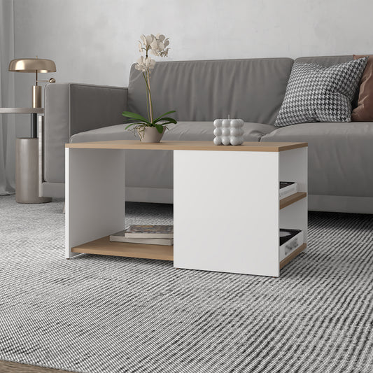 Silver Peak Coffee table, Living Room, Light Oak/White