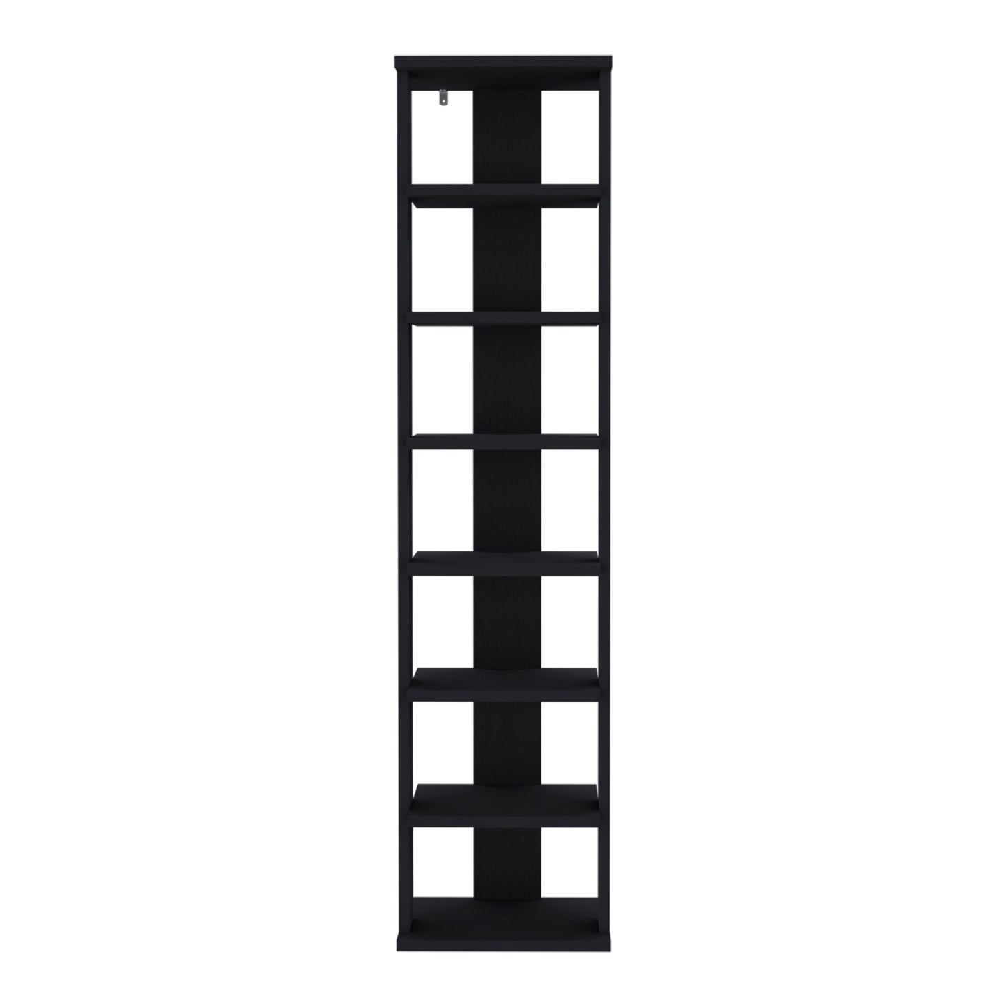 Hatch Shoe Rack – 7-Tier Slim Organizer, Black for Living Room