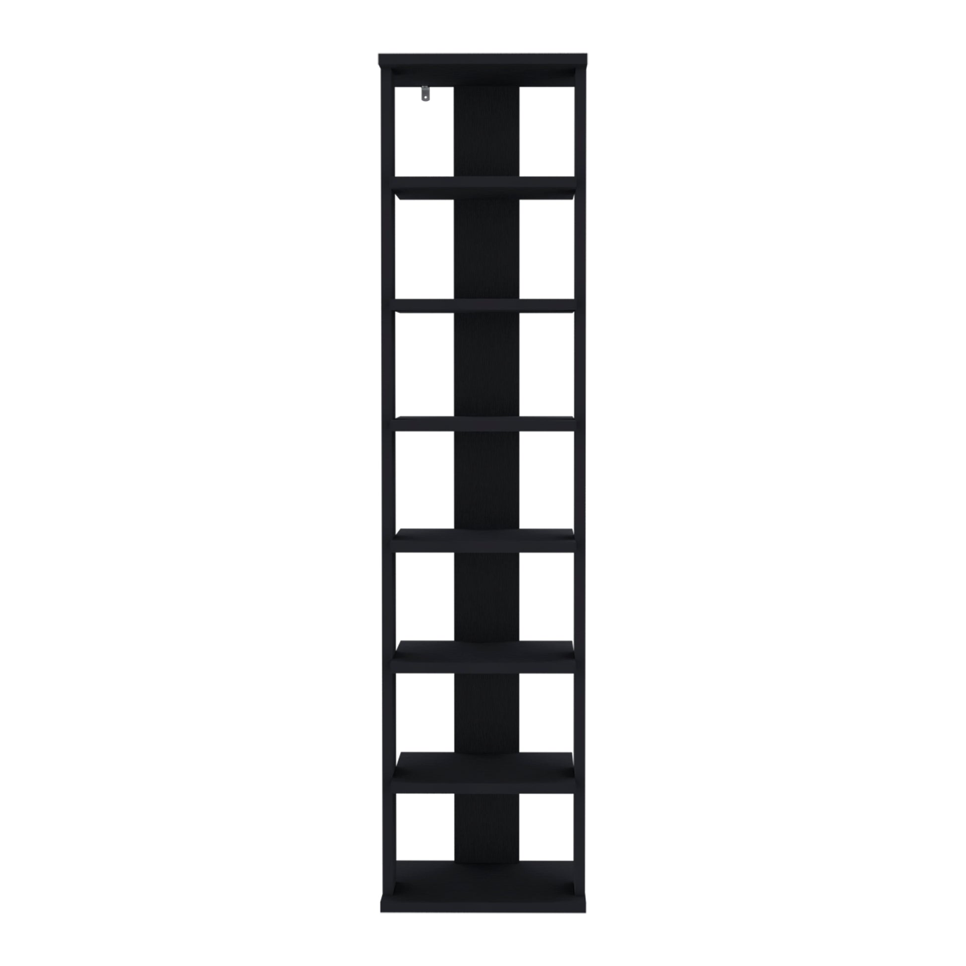 Hatch Shoe Rack – 7-Tier Slim Organizer, Black for Living Room
