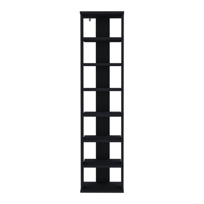 Hatch Shoe Rack – 7-Tier Slim Organizer, Black for Living Room