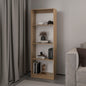 Verdi Bookcase, 5 Shelves, Macadamia/White Manufactured Wood