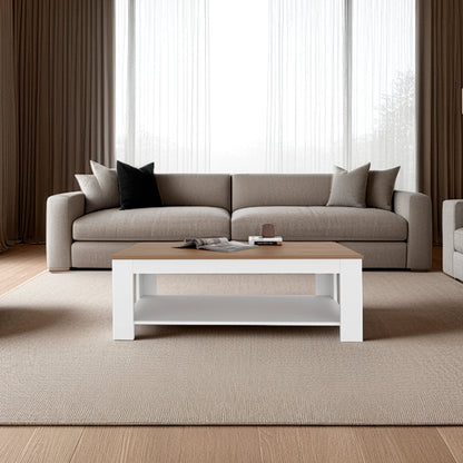 Bazine Table Nova ,White & Natural ,Stylish Living Room