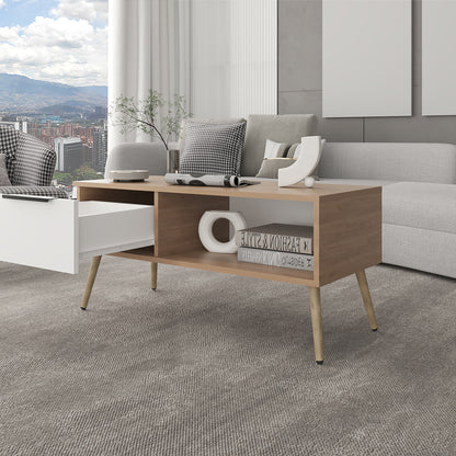 Multi Engineered Wood Coffee Table for Living Room Centerpiece