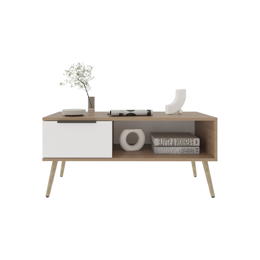 Multi Engineered Wood Coffee Table for Living Room Centerpiece