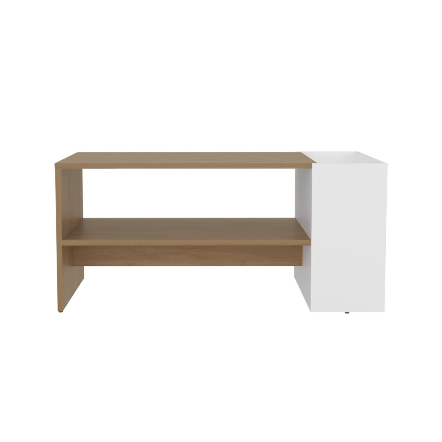 Multi-Tone Engineered Wood Coffee Table - 17.75 x 35.7 x 16.5 Inches