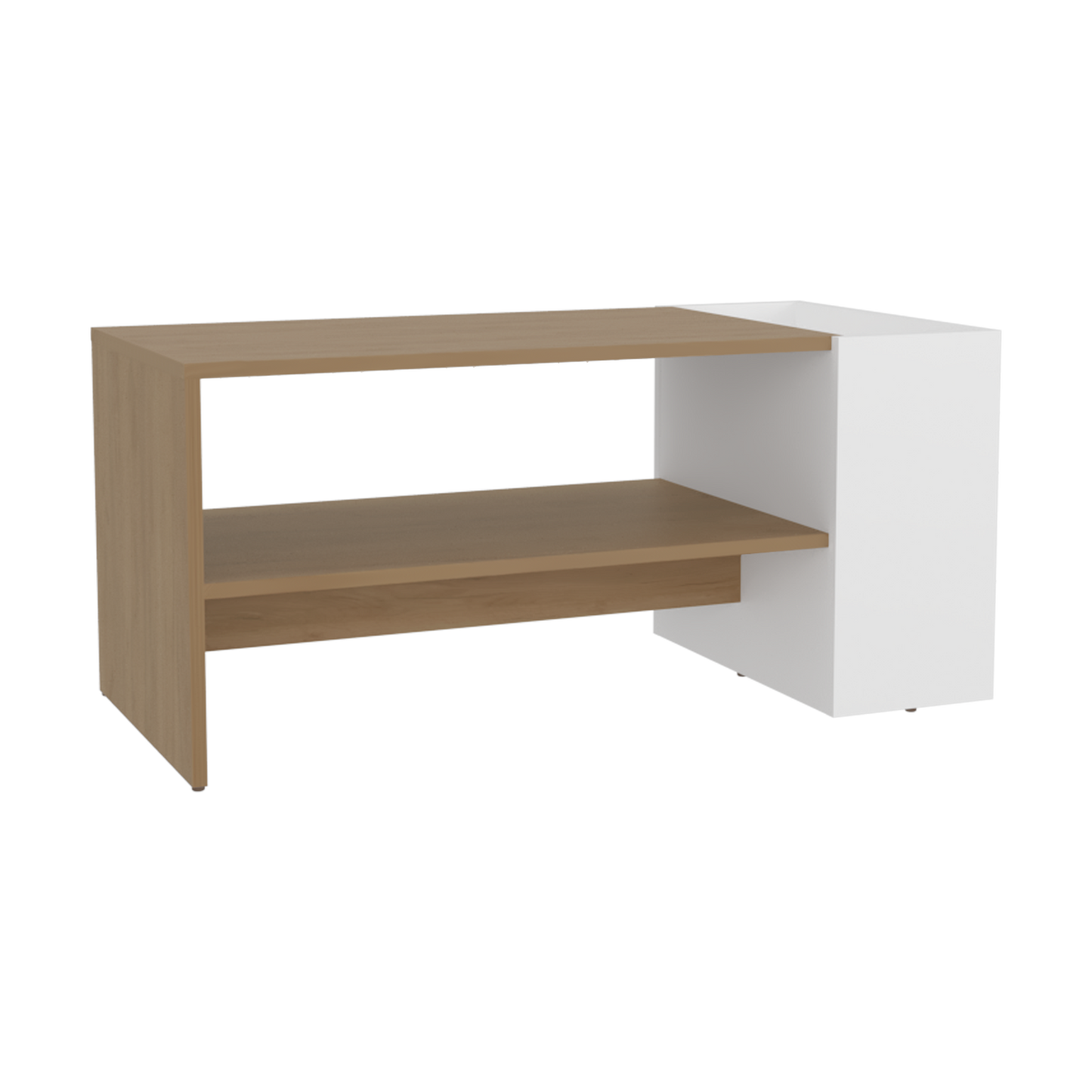 Multi-Tone Engineered Wood Coffee Table - 17.75 x 35.7 x 16.5 Inches