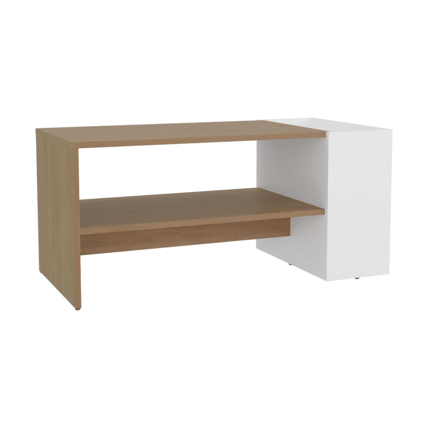 Multi-Tone Engineered Wood Coffee Table - 17.75 x 35.7 x 16.5 Inches