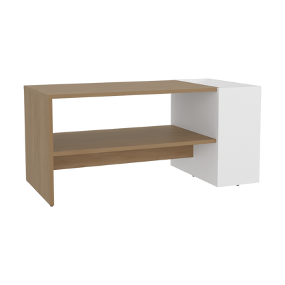 Multi-Tone Engineered Wood Coffee Table - 17.75 x 35.7 x 16.5 Inches