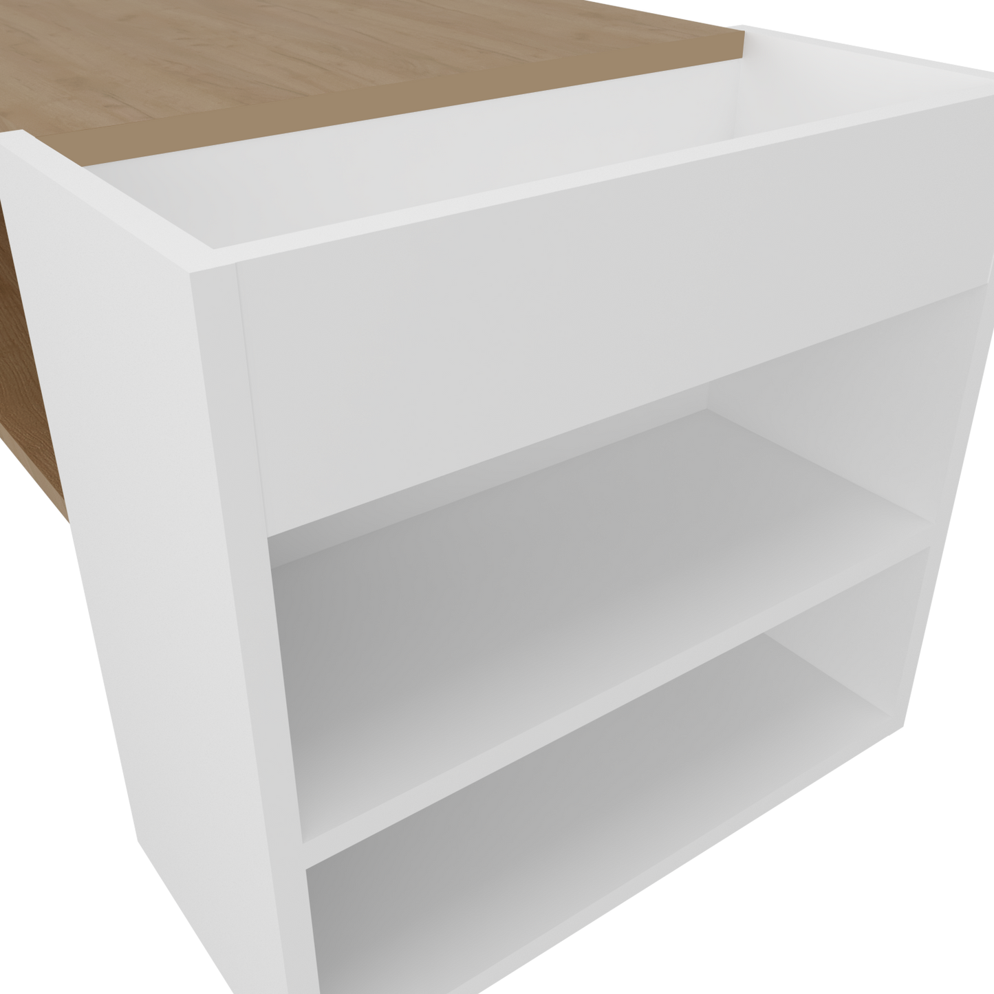 Multi-Tone Engineered Wood Coffee Table - 17.75 x 35.7 x 16.5 Inches