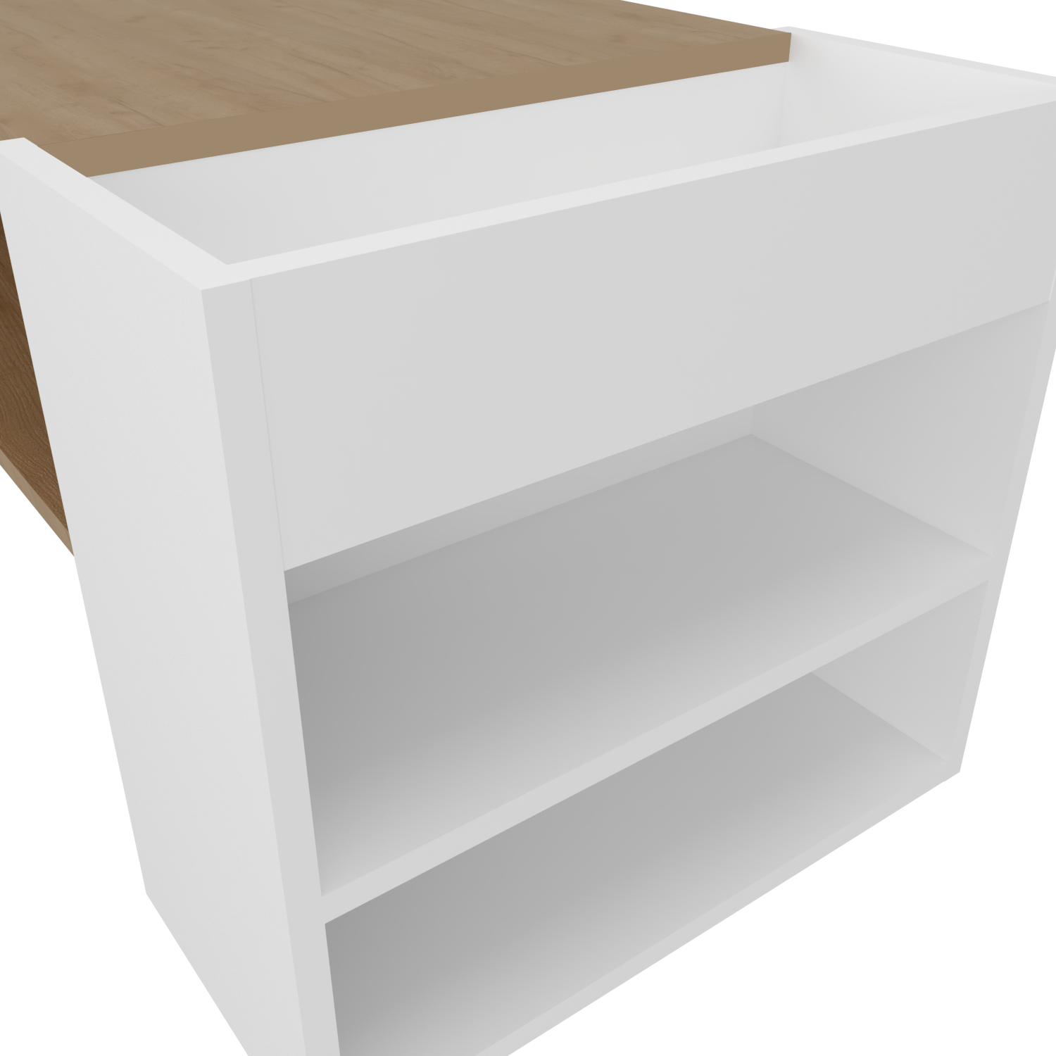 Multi-Tone Engineered Wood Coffee Table - 17.75 x 35.7 x 16.5 Inches