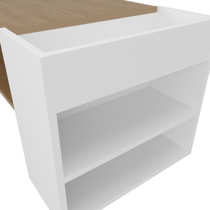 Multi-Tone Engineered Wood Coffee Table - 17.75 x 35.7 x 16.5 Inches