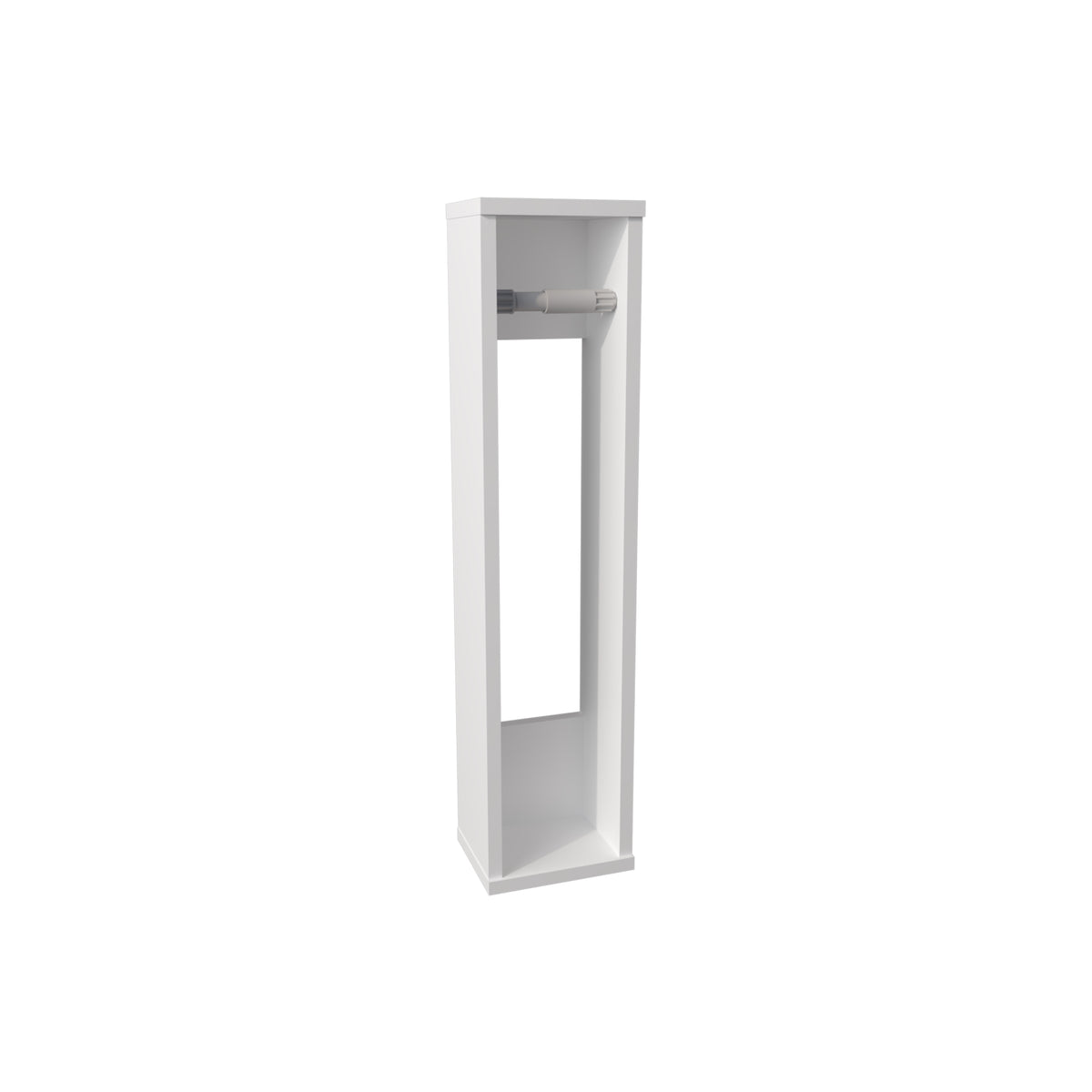 White Wall Mounted Shelf 28" H, 2 Shelves - Storage for Living Room