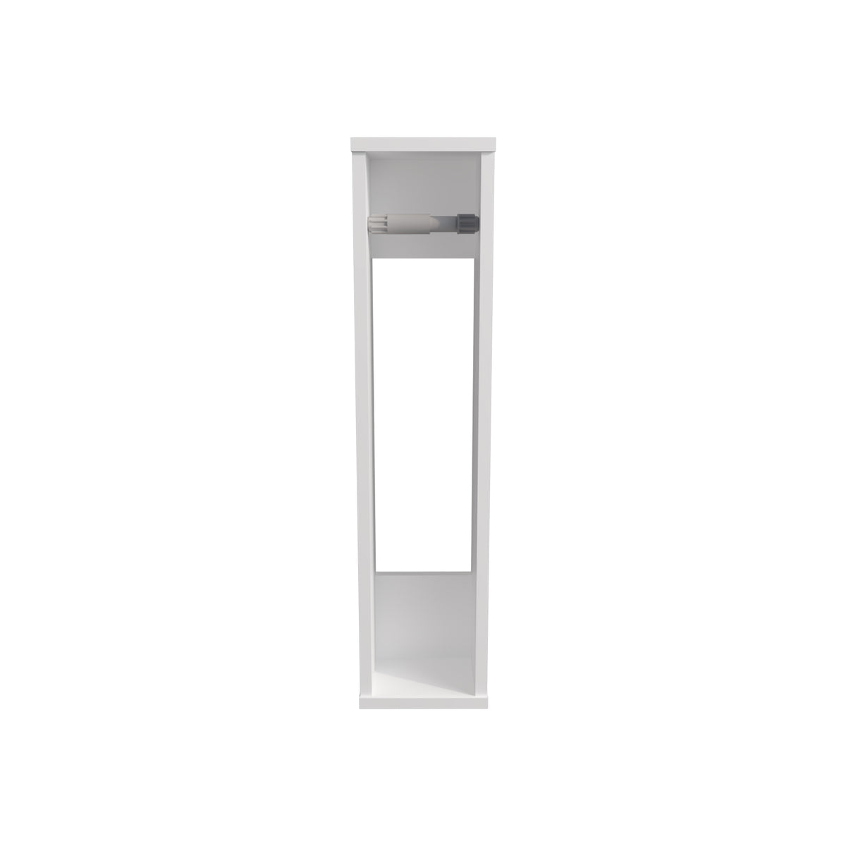 White Wall Mounted Shelf 28" H, 2 Shelves - Storage for Living Room