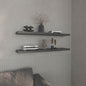 Floating Shelves 1.50" H, with 2 Shelf, Matt Gray
