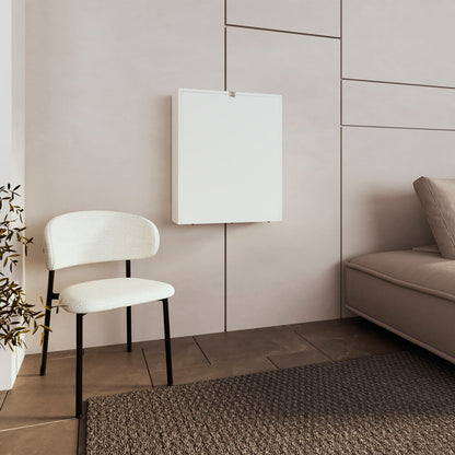 White Engineered Wood Storage Table - 33.3" x 54.8" for Living Room