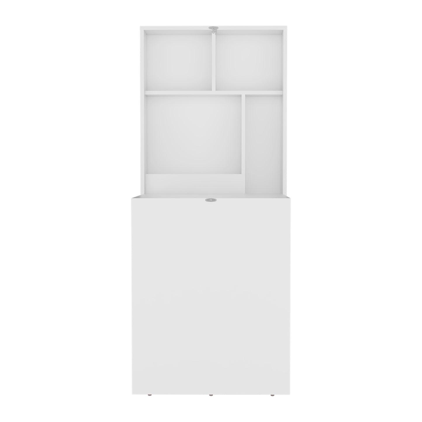 White Engineered Wood Storage Table - 33.3" x 54.8" for Living Room