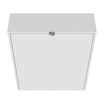 White Engineered Wood Storage Table - 33.3" x 54.8" for Living Room