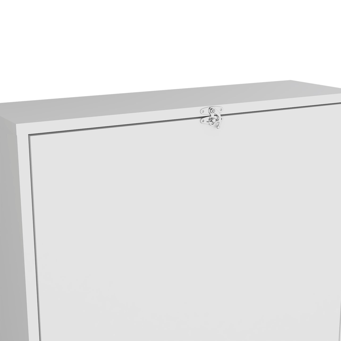 White Engineered Wood Storage Table - 33.3" x 54.8" for Living Room