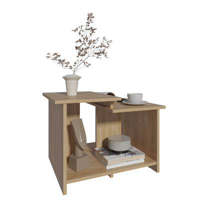 Natural Wood Coffee Table with Modern Design for Living Room Storage