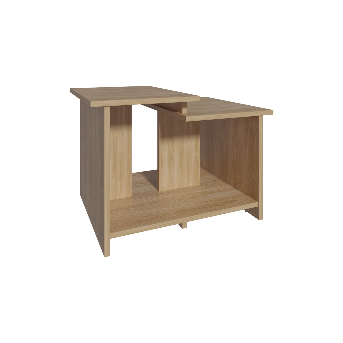 Natural Wood Coffee Table with Modern Design for Living Room Storage
