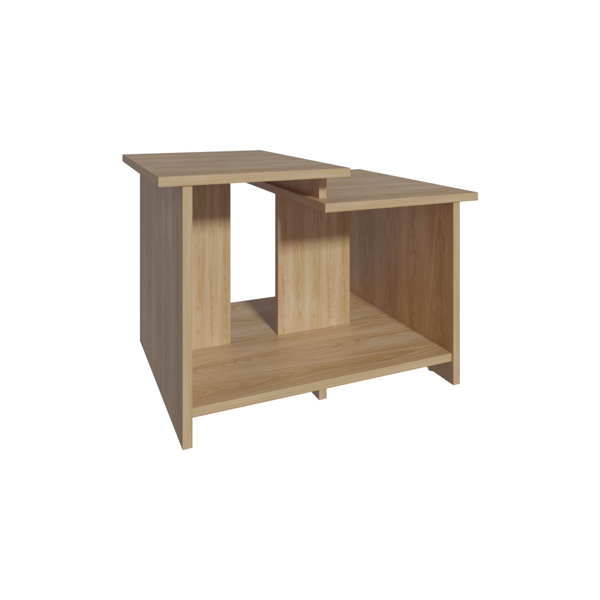 Natural Wood Coffee Table with Modern Design for Living Room Storage
