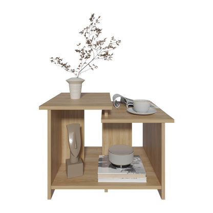 Natural Wood Coffee Table with Modern Design for Living Room Storage