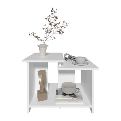 White Engineered Wood Coffee Table, Modern Living Room Accent