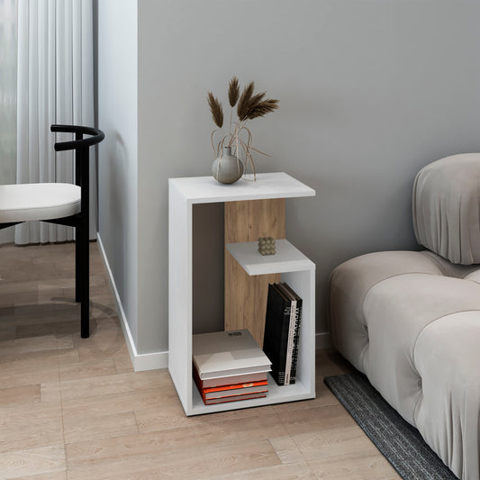 Side Table 25" H, 1 Shelf
