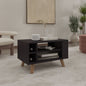 Coffee Table, 4 Shelves, 4 Legs, Black Wengue