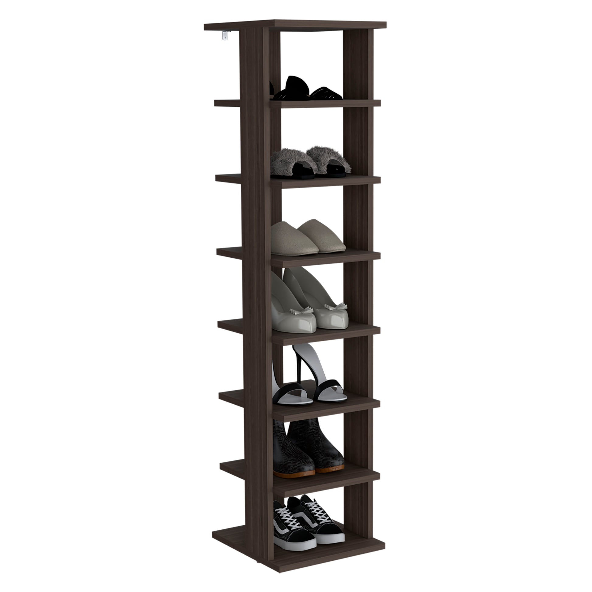 Gray Engineered Wood Shoe Rack - 48.7" Wide for Living Room