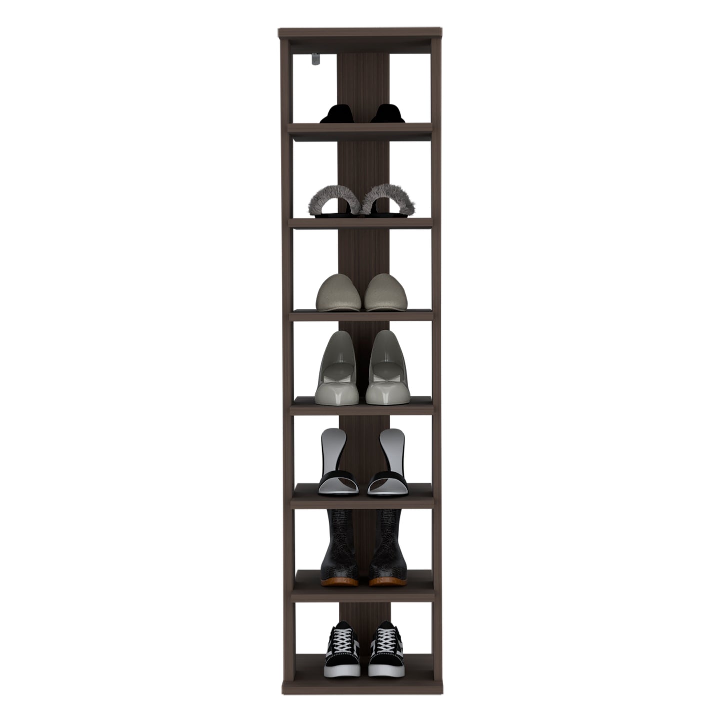 Gray Engineered Wood Shoe Rack - 48.7" Wide for Living Room