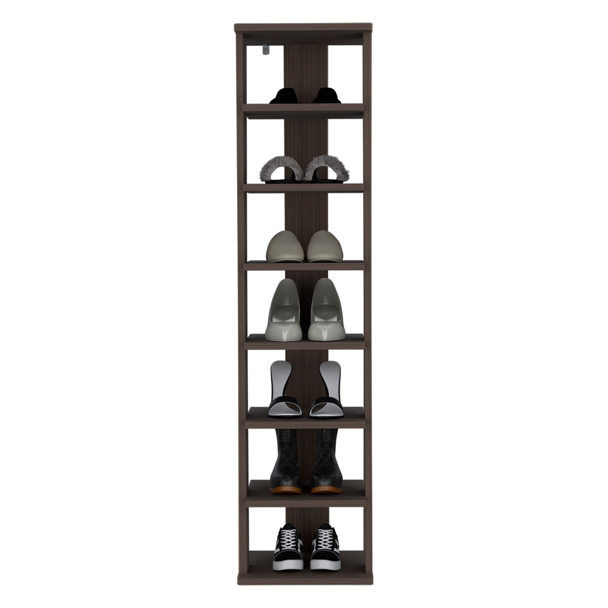 Gray Engineered Wood Shoe Rack - 48.7" Wide for Living Room
