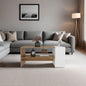Galatia Coffee Table, 1 Shelf, Natural Oak / White