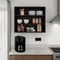 Ida Wall Shelf, 3 Shelves, Dark Walnut